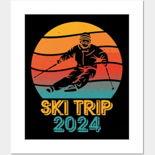 Snow Skiing Winter Spring Vacation Posters and Art